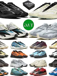 Box 2024 med designer casual skor män kvinnor 700 v3 sneakers azael aah fade salt tröghet solid grå hi-reser röd blå Vanta mauve mens tränare utomhus sportstorlek s