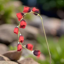 장식용 꽃 유니버설 릴리 인공 결혼식 장소 시뮬레이션 싱글 전통적인 다목적 꽃다발 홈 고급