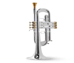 Professional Beautiful LT197GS77 Trumpe B piatto Strumento musicale di alta qualità con argento con bocchetto 6457478 Case 6457478