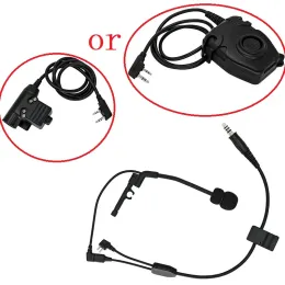 Ohrhörer Taktische Y -Kabel -Set mit U94 oder PCLTOR PTT für COMTAC I II III XPI -Headset Tactical Airsoft Headset geeignet