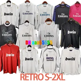 2001-2007レアル・マドリードフットボールシャツSeedorf Raul Zidane Mensレトロサッカージャージ2011-2018 Ronaldo Guti Kaka 'Sergio Ramos Long Sleeve