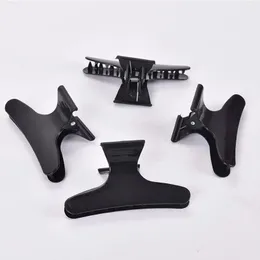 10st Pro Salon Black Butterfly Hair Claw Section Clip Clamps Plastic Hairpins Frisyr Design Styling Tools Frisörsverktyg