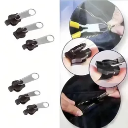 Zipper Repair Kit Universal Instant Fix Replacement Zip Slider Teeth Rescue New Design Zippers Sewing Clothes 3 Sizes 12/6Pcs