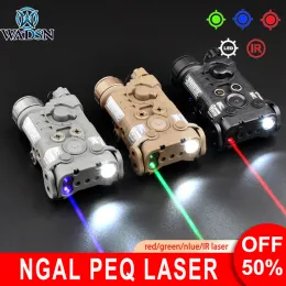 نطاقات Wadsn تكتيكي Ngal Red Laser Sight Pointer IR مؤشر LED LED Airsoft Torch PEQ15 ليزر Dbal A2 مصباح الصيد في الهواء الطلق