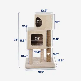 DHgate.com:EveryYay 3-Level Cat Tree Condo, 33 Tall, Plush
