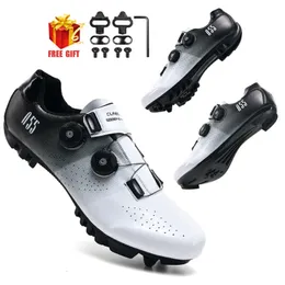 Professionella Ultralight Cycling Shoes Men Self-Locking SPD Racing Road Bike Shoes Cykel Sneakers Outdoor Mtb Flat Cleat Shoes 240417