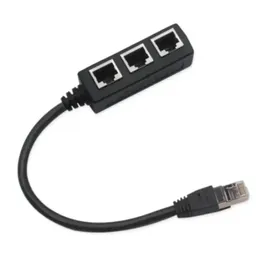 新しい2024 RJ45イーサネットスプリッターケーブル1 cat5 cat5 cat6ethernetソケットコネクタアダプターのための男性から3匹のメスイーサネットスプリッターcat5 cat6 for for