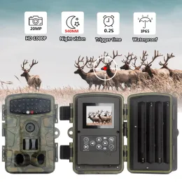 Kameror Hunting Trail Camera Timelapse Wildlife Camera Photo Trap With Night Vision 20MP 0.2S Trigger Outdoor Hunt Wildlife Camera