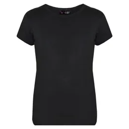 Camas de T-T de Kids Black T-shirt 100% algodão escolar 3-13 anos para meninas top 240410