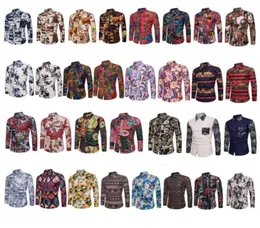 NEU Casual Clothes Man Populärer Nachtclub -Mode -Shirts Langarm Turnenkragen Casual Shirts Trendy Cotton Polo Shirts Männer P8400558