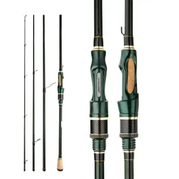 CEMREO Spinning Casting Carbon Fishing Rod 45 Sections 18m21m24m Portable Travel Rods Tackle 240408