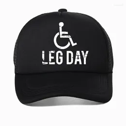 Boll Caps Leg Day Graphic Novelty Sarcastic Funny Baseball Cap Fashion Casual Sun Shade Hat Summer Mesh Breattable Snapback Hats