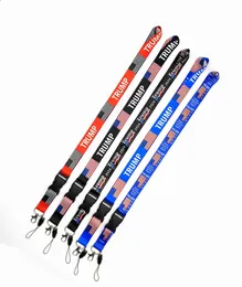 Fashion American Flag Trump Neck Strap Lanyard для клавишных чехлов для клавишных телефонов iPhone 15 14 USB -идентификационные бирки держатель значков держатель значков KeyCord Повесевая веревка USA Flag лента лента ленты