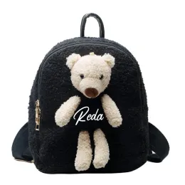 Backpacks Personalised Name Initial Backpack with ANY NAME Portable Children Travel Shopping Rucksacks Bear Shaped Shoulder Bags Girl Gift