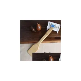 Utensili da cucina cucchiaio di bambù spata 6 stili portatili utensili in legno torni di cucina a filo di miscelazione scanalati EEA1395-4 DROP DELI DHLY6