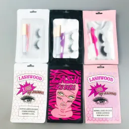 أكياس Lashwood Lash أكياس مع تخصيص التخصيص التغليف التغليف هدية التغليف Bagmakeup Lash Label Laser Ziplock for Business