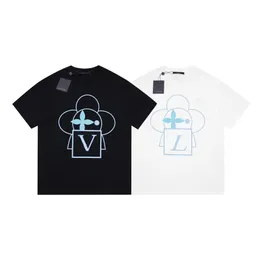 Męskie projektanty Tide T koszule litera klatki piersiowej laminowany nadruk krótki rękaw High Street luźne obfite T-shirt 100% czyste bawełniane topy dla mężczyzn i kobiet S-5xl