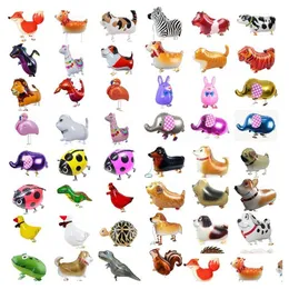 Party Decoration Pet Walking Animal Balloons Aluminum Film Balloon Matic Sealing Kids Baloon Toys Gift For Christmas Birthday Supplies Otrbh