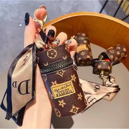 Louies Vuttion Designer Letter Key Rings Keychains Fashion Pu Leather Purse Pendant Car Keyring Chain Brown Flower Bag TrinketギフトLuis Vuittons 6819