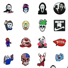 Bere STS MOQ 20pcs Horror Movie Halloween Custom Sile St Toppers er Charms Buddies Dister