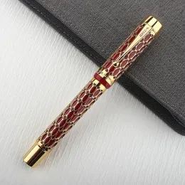 Pens Jinhao 100 Hollow Out Fountain Pen iridum EF/F/M/NIB z konwerterem Złotym Clip Business Business Pisanie