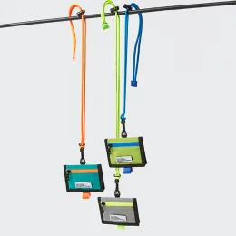 Brieftaschen Neue modische Leinwand Hanging Card Package Männliche Beule Farbe mit Hals und kleine weibliche Mini -Münzgrundstücke Klassiker Kartengeld Geldbrieftasche