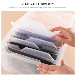 Taschen doppelseitige starke Magnetblätter, Plastikablagerungen und klare Bastelablagerungsbox zum Aufbewahren von Scrapbooking -Handwerksstirten
