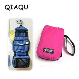 アクセサリーQiaque Travel Small Storage Bag Cosmetic Bag Hook Portable Storage Bag Wash Case Travel Accessories