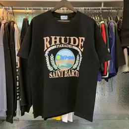 Rhude T-Shirt Mens Designer T Shirt Tee Workout Shirts For Men Oversized T Shirts Tee T-Shirt 100%Cotton Rhude Tshirts Vintage 325