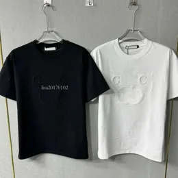 High End Men Thirt Designer T koszule męskie mody mody trójwymiarowe litery graficzne koszulki Grafika