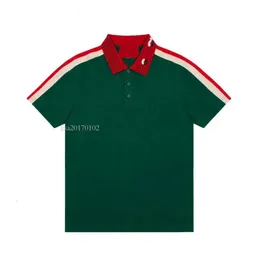 Summer Designer Polo Shirts Maglietta Maglietta Lettere a strisce grafica da uomo da donna Business Casual Business Short Short Short Tornio Colore