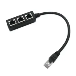 2024 RJ45 Ethernet Splitter Cable 1 Male to 3 Female Ethernet Splitter for Cat5 Cat6Ethernet Socket Connector Adapterfor Cat5 Cat6 Splitter Cable