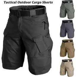 Outdoor Cargo Military Men Tactical Shorts für Sommer wasserdichte städtische Trekking -Camphosen Multi -Tasche Plus Size Wanderung 240417