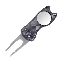 Coltelli da caccia in campeggio promozione H9241 Knife Golf Repair Strumento di riparazione in acciaio inossidabile golf magnetico Pulsante Divot Tools Marker 1 DH6G8