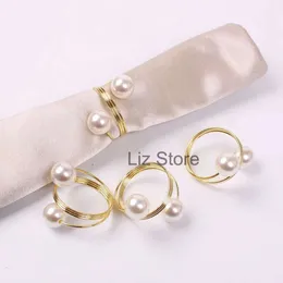 Ring Napkin Spring Elegant Pearl White Hotel Wedding Decor Metal Napkins Buckle Festival Party Banquet Table Decoration Supplies Th0 s ation