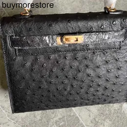 Women Handbag 7A fatto a mano 2023 sudafricano True struzzo della pelle di struzzo Mashi