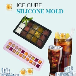 3D Rose Ice Cube Silicone Food Food Grade A Free Maker для виски многоразового использования с крышкой летние сок для винного подноса 240412