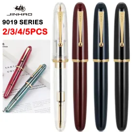 Kalem 2/5 PCS Jinhao 9019 Fountain Kalem EF/F/M NIB Reçine Yüksek Mürekkep Dönüştürücü Okul Ofis Malzemeleri Sabitlik