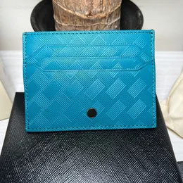 Modedesigner Kreditkartenhalter Leder Original Männer und Frauen Brieftasche Cowhide Original Box Blue Green Schwarz Geldbeutel Clip Casual Pocket Geschenk Top Qualität