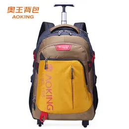 Carry-Ons Aoking 22 Inch Water Proof Rolling Luggage Backpack 20 Inch Men Business Travel Trolley Bag with Wheels Rolling Suitcase Bag