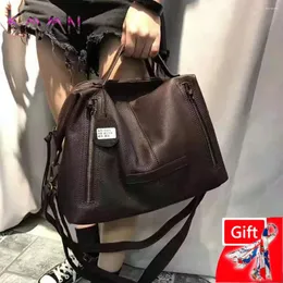 Omuz Çantaları Lichee Orijinal Deri Kadınlar Elçi Çanta Yüksek Kaliteli Kalı gündelik Cowhide Crossbody Hobo Çantası Kadın Yumuşak Tutma