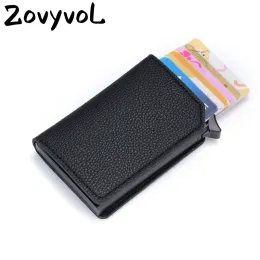 Portafogli zovyvol rfid nome personalizzato porta portafoglio portacellate per cartoncino da uomo portafoglio uomo in pelle con portafoglio smart mini tascabile sacca da donna women welet