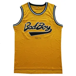 Biggie Smalls Jersey 72 Badboy Basketball Jerseys Mens 스포츠 셔츠 영화 코스프레 의류 미국 크기 S-XXXL Yellow 240418