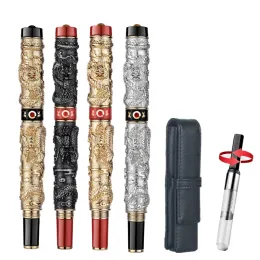 Pens High Quality Luxury JinHao Dragon Fountain Pen Vintage Ink Pens for Writing Office Supplies Stationery Gift caneta tinteiro