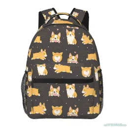 Plecaki plecak Corgi Dogs dla chłopców Dziewczęta Lekka księgarnia dla studentów szkolne laptop plecaki unisex codzienne podróże kemping