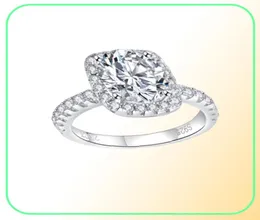 2 Carat Moissanite Engagement Ring Sterling Silver Synthetic Diamond Wedding Jewelry6114959