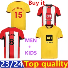 23 24 Sheffield Sander Berge Soccer Kids Jerseys John Egan Rhian Brewster Anel Ahmedzic Oliver McBurnien 2023 2024 Jayden Bogle 1501