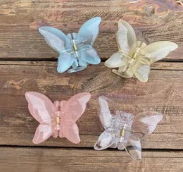 yamog small sclucnence butterfly model hair clamps women plastic candy pure claw clips clips female scrunchies ponytail h9676306