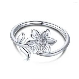 Кластерные кольца Cross Border Source S925 Серебряное серебряное серебряное цветочное женское кольцо