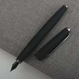 Penne 517d Lt Hongdian Matte Black Metal Fountain Pen Titanio Black EF/F/Nib Silver Clip Business Business Office Writh